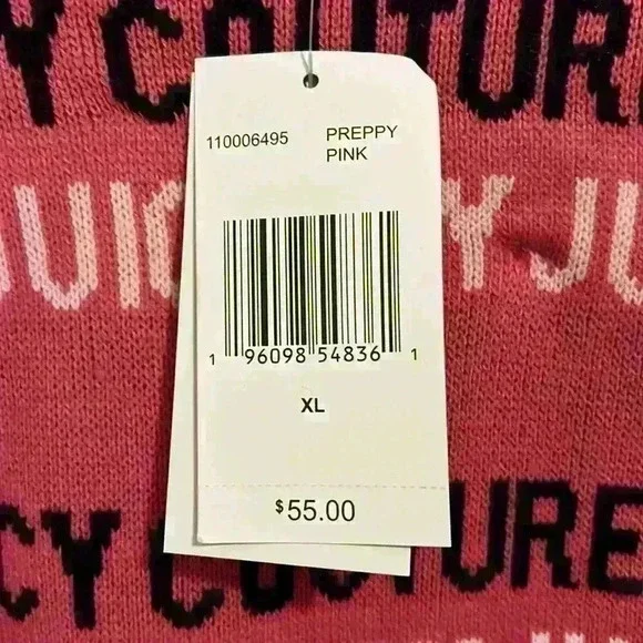 Juicy Couture Sweater size XL Pink Y2K style NWT - Picture 7 of 7